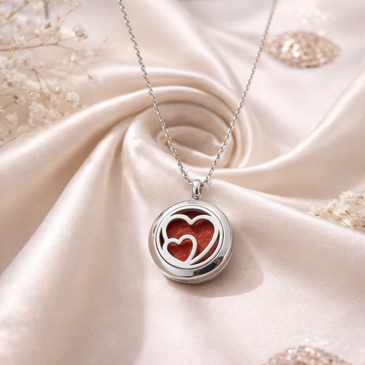 Collar Aromático Corazón 💖 Lleva Tu Aroma Siempre Contigo